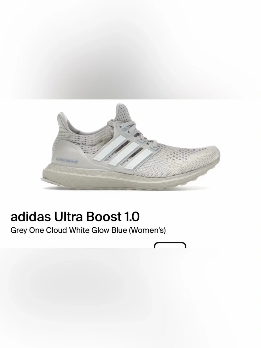 adidas Ultra Boost 1.0 women’s Sneakers - Grey / White NWT